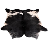 Luxury Hypoallergenic Cowhide Rug with Non-Slip Suede Back - Brown & White - Large Size - Ideal for Bedroom and Living Room - Free Shipping