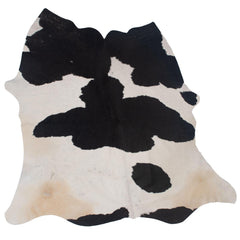 Luxury Brown & White Cowhide Rug - Hypoallergenic - Non-Slippery Suede Back - Durable - Versatile Area Rug for Bedroom or Living Room