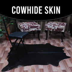 Exquisite Dark Brown & White Cowhide Rug - Hypoallergenic, Non-Slip Suede Back, Large Size, Handselected from Premium Hides, Free UK