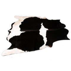 Elegant Dark Brown & White Cowhide Rug - Hypoallergenic Animal Print Centerpiece for Bedroom - Large Size - Non Slip Suede Back - Free - Celestial Leather Limited