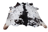 Luxurious Black & White Cowhide Rug for Bedroom or Living Room - Hypoallergenic, Non-Slip, Non-Shedding - Handselected Premium Hide - Celestial Leather Limited