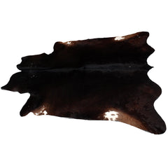 Luxurious Dark Brown & White Cowhide Rug - Hypoallergenic, Non Slip Suede Back, Non Shedding - Hand selected Premium Hides - Free Shipping - Celestial Leather Limited