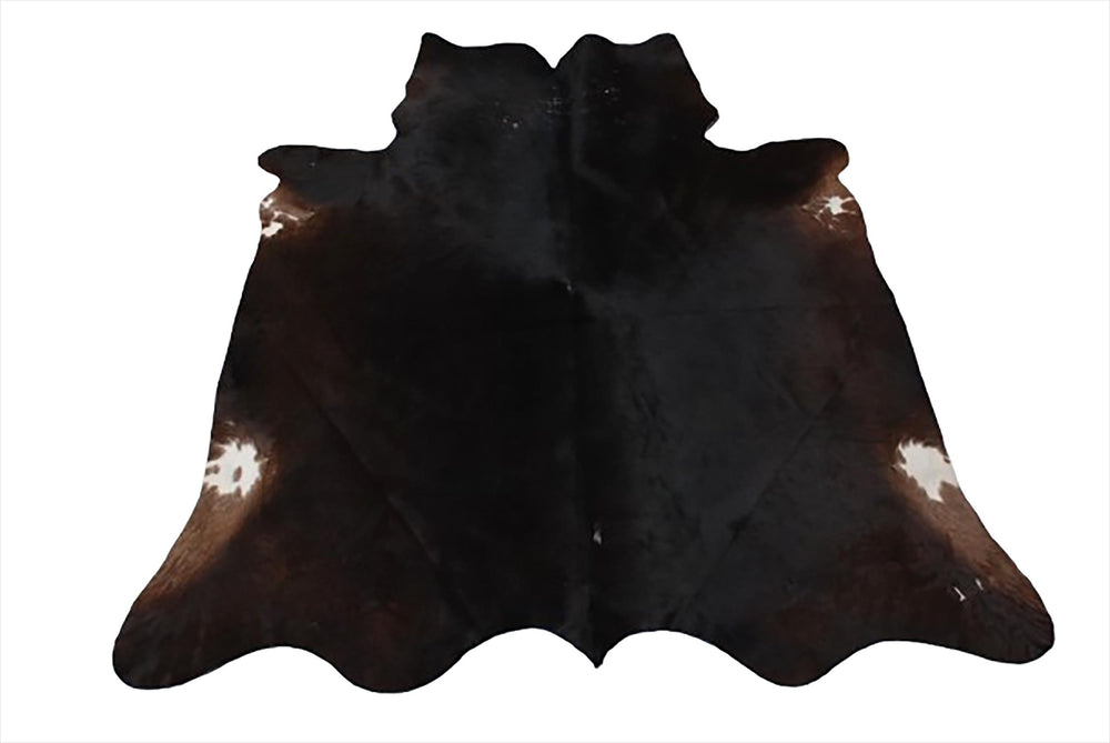 Luxurious Dark Brown & White Cowhide Rug - Hypoallergenic, Non Slip Suede Back, Non Shedding - Hand selected Premium Hides - Free Shipping - Celestial Leather Limited
