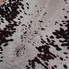 Stunning Dark Brown & White Large Cowhide Rug with Hypoallergenic Suede Back - Luxurious Natural Hair Centerpiece for Lounge - Free UK