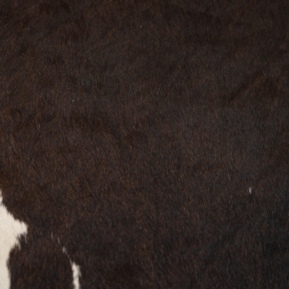 Stunning Large Dark Brown & White Cowhide Rug - Hypoallergenic - Non Slip Suede Back - Handselected Premium Hides - Free UK Shipping - Celestial Leather Limited