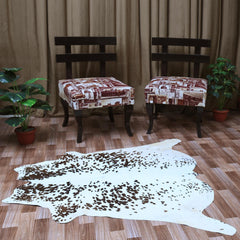 Luxury Large Brown & White Cowhide Rug with Soft Hair | Hypoallergenic - Non-Slip Back | Stunning Animal Pattern Rug for Home Décor - Celestial Leather Limited
