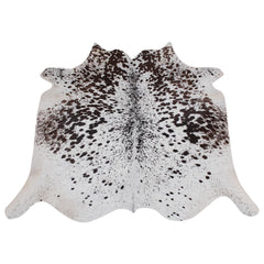 Luxury Brown & White Cowhide Rug for Home Decor - Large Size, Hypoallergenic, Non-Slip Back, Non-Shedding, Top Quality, Free Shipping - Celestial Leather Limited