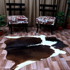 Luxurious Hypoallergenic Cowhide Rug with Non-Slip Suede Back - Elegant Centerpiece for Bedroom or Living Room - Free UK Shipping - Celestial Leather Limited