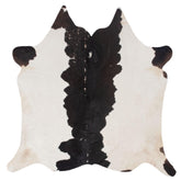 Luxurious Dark Brown & White Cowhide Rug - Hypoallergenic Large Animal Pattern Carpet for Lounge - Non Slip Suede Back - Free Shipping