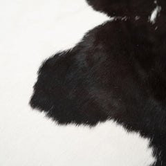 Luxurious Dark Brown & White Cowhide Rug - Hypoallergenic Large Animal Pattern Carpet for Lounge - Non Slip Suede Back - Free Shipping