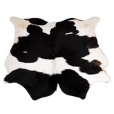 Stunning Black & White Cowhide Rug with Animal Print Design | Luxurious - Durable Accent for Home Decor - Celestial Leather Limited