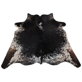 Luxurious Dark Brown & White Cowhide Rug, Hypoallergenic, Non-Slip Suede Back, Hand-Selected Premium Hide, Perfect for Bedroom or Living