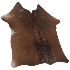 Luxurious Brown & White Cowhide Rug | Large Size for Elegant Home Decor - Hypoallergenic, Non-Slip, Non-Shedding - Free Shipping across UK - Celestial Leather Limited