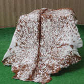 Luxurious Genuine Brown and White Goat Skin Rug | Modern Décor Floor Covering | Hypoallergenic Animal Hide Rug | Eco-Friendly Home Accent - Celestial Leather Limited