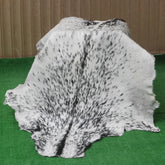 Stylish Black & White Goat Skin Rug - Modern Décor Floor Accent - Hypoallergenic - Eco-Friendly - Unique Statement Piece