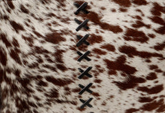 Stylish Dark Brown and White Shoulder Bag - Handmade Cowhide Leather Purse with Animal Print for Women's Casual Chic Style