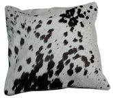 Handmade Genuine Leather Cowhide Cushion Cover Home Decor Accent Exotic Animal Skin Rustic Decorative Pillow