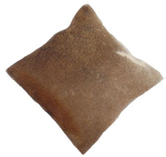 Luxurious Genuine Cowhide Cushion Cover - Exotic Leather Animal Skin Home Decor - Brown & White Hair-On Leather Pillow Cover