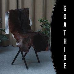 Luxury Dark Brown Goat Skin Floor Rug - Handmade from 100% Pure Goat Skin, Non-Shedding, Kid & Pet-Friendly, Eco-Friendly and Sustainable - Celestial Leather Limited
