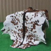 Luxurious Brown & White Goat Skin Rug - Premium Hair-on Goat Hide Rug - Natural - Eco-Friendly - Unique Patterns - Hypoallergenic - Celestial Leather Limited