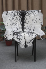 Luxury Handmade Black White Goat Skin Rug - Soft, Pet-Friendly, Non-Shedding, Eco-Friendly Rustic Decor - Celestial Leather Limited