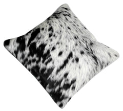 Natural Exotic Cowhide Hair-on Leather Cushion Covers - Rustic Decorative Home Accent with Eco-Friendly Style & Durability
