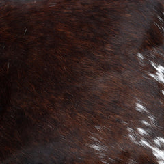 Luxury Handmade Brown & White Cowhide Cushion Cover with Animal Print - Rustic Elegance for Home Décor