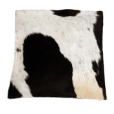 Luxurious Brown and White Cowhide Cushion Cover - Handmade Natural Cowhide Throw Pillow Cover with Unique Animal Patterns