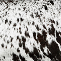 Rustic Elegance Cowhide Cushion Cover - Brown and White Hair on Leather - Handmade Luxury Throw Pillow Cover