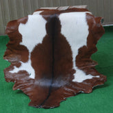 Luxurious Brown & White Hair-on Goat Skin Rug - Premium Goat Hide Rug Elegance - Sophistication for Home Décor - Hypoallergenic - Celestial Leather Limited