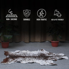 Luxury Handmade Black White Goat Skin Rug - Soft, Pet-Friendly, Non-Shedding, Eco-Friendly, Unique Colour Variations, Hypoallergenic - Celestial Leather Limited