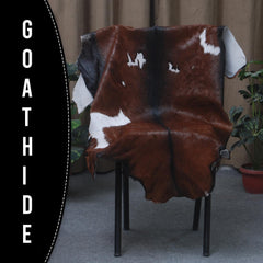 Luxurious Dark Brown Goat Skin Rug - Handmade, Soft, Pet-Friendly & Non-Shedding, Unique Colour Variations, Sustainable - Eco-Friendly - Celestial Leather Limited