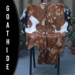 Luxurious Handmade Multicolour Goat Skin Rug - Soft, Pet-Friendly, Eco-Friendly, Non-Shedding & Unique Art Piece for Your Home - Celestial Leather Limited