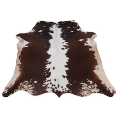 Luxurious Dark Brown Cowhide Rug with Small Animal Pattern - Handcrafted, Hypoallergenic & Non-Slip Suede Back - Free UK Shipping included