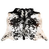 Handmade Multicolour Cowhide Rug with Animal Print - Small Size, Hypoallergenic, Non-Slip Suede Back, Non-Shedding - Free Shipping in UK
