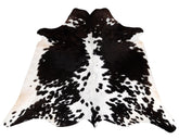 Luxury Dark Brown Cowhide Rug - Natural Hair, Hypoallergenic, Handcrafted, Unique, Durable & Versatile - Medium Size for Bedroom/Living Room