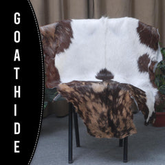 Luxurious Multicolour Goat Skin Rug | Handmade Pure Goat Skin Floor Decor - Soft, Durable, Eco-Friendly - Unique Colour Variations,