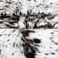 Luxurious Black & White Cowhide Rug - Hypoallergenic Medium Size with Unique Markings - Handcrafted Natural Beauty for Home Decor