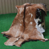 Luxurious Handmade Multicolour Goat Skin Rug - Soft, Kid & Pet Friendly, Hypoallergenic, Non-Shedding, Sustainable - Eco-Friendly