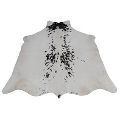 Luxurious Black and White Cowhide Rug with Large Hair - Hypoallergenic, Non-Slip, Non-Shedding - Unique Natural Beauty - Free Shipping!