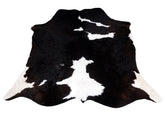 Luxurious Black & White Cowhide Rug for Bedroom and Living Room - Hypoallergenic, Non-Slip, Non-Shedding, Unique Natural Beauty - Free