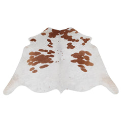 Luxury Brown & White Cowhide Rug for Bedroom - Living Room - Hypoallergenic, Non-Slip, Non-Shedding - Top Quality - Free Shipping in UK