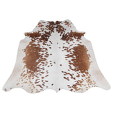 Luxury Large Brown & White Cowhide Rug - Hypoallergenic - Non-Slippery Suede Back - Perfect for Bedroom - Living Room - Free Shipping!