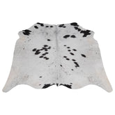 Luxurious Handcrafted Brown and White Cowhide Rug with Non-Slip Backing - Hypoallergenic, Unique Beauty for Bedroom/Living Room - Durable