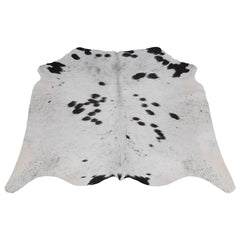 Luxurious Handcrafted Brown and White Cowhide Rug with Non-Slip Backing - Hypoallergenic, Unique Beauty for Bedroom/Living Room - Durable