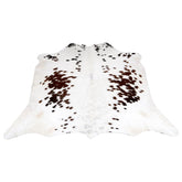 Luxurious Brown & White Cowhide Area Rug | Exotic Animal Skin Carpet for Home Decor | Hypoallergenic - Non-Slip | Large Size - Free UK