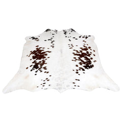 Luxurious Brown & White Cowhide Area Rug | Exotic Animal Skin Carpet for Home Decor | Hypoallergenic - Non-Slip | Large Size - Free UK