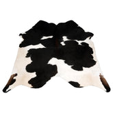 Luxurious Black and White Spotted Cowhide Rug - Hypoallergenic, Non-Slip, Handcrafted, Durable, and Unique Beauty for Bedroom & Living Areas