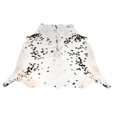 Luxury Salt & Pepper Cowhide Rug - Black and White Natural Pattern, Large Size, Hypoallergenic, Non-Slip Back, Free Shipping across UK!