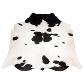 Luxurious Black & White Cowhide Rug | Medium Size Area Rug for Modern Home Décor | 100% Natural - Eco-Friendly | Hypoallergenic - Non-Slip